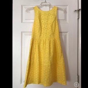 Yellow eyelet sundress